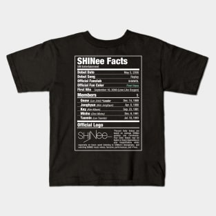 SHINee Nutritional Facts 2 Kids T-Shirt